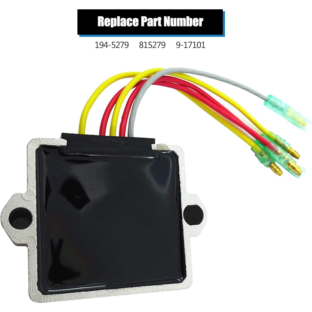 Voltage Regulator Rectifier for Mercury Mariner Outboard 194-5279 815279 9-17101 5 Wire 12V