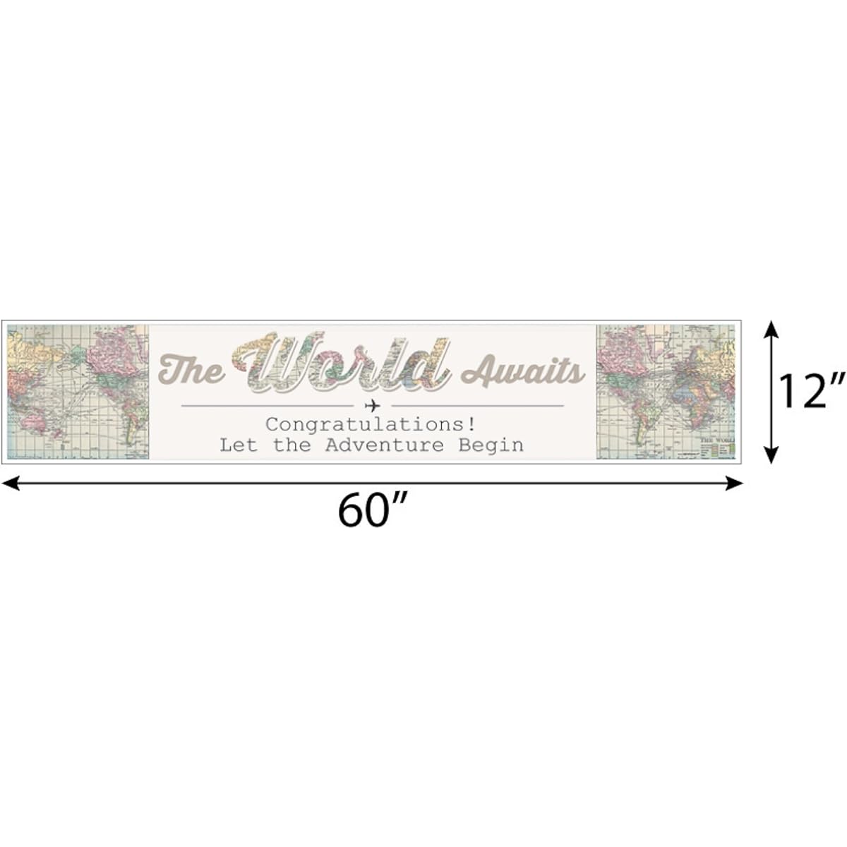 World Awaits - Travel Themed Party Decorations Party Banner