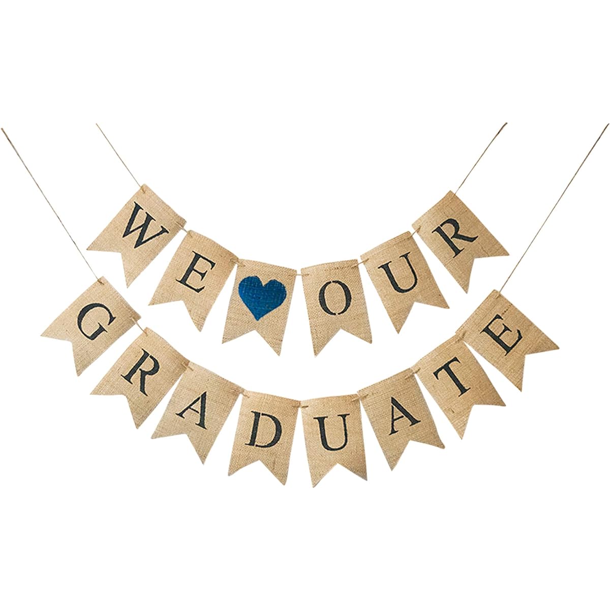 Swanky Party Box We Love Our Graduate Burlap Banner