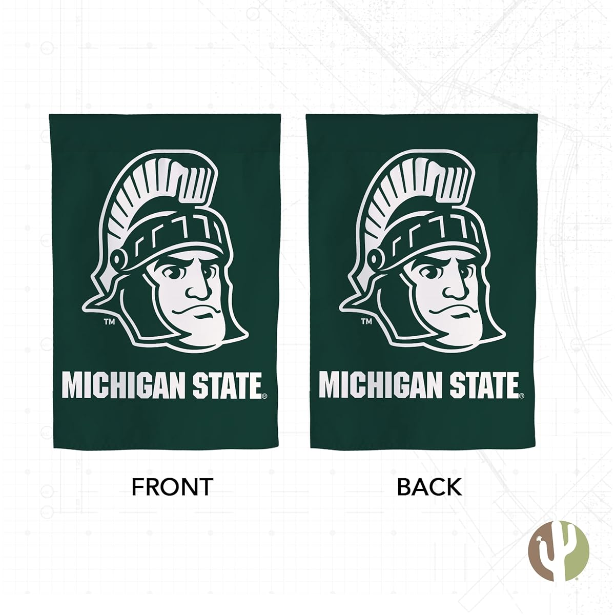 Michigan State University Garden Flag Spartans MSU Banner 100% Polyester (Design G)