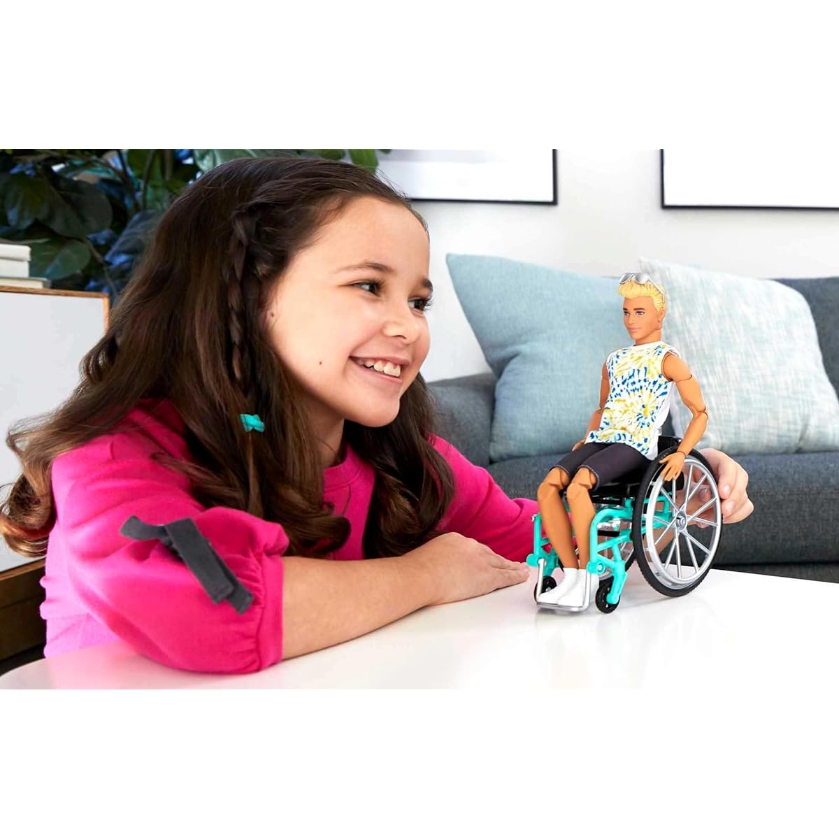 Mattel - Barbie Ken Wheelchair Doll, Blonde with Sunglasses