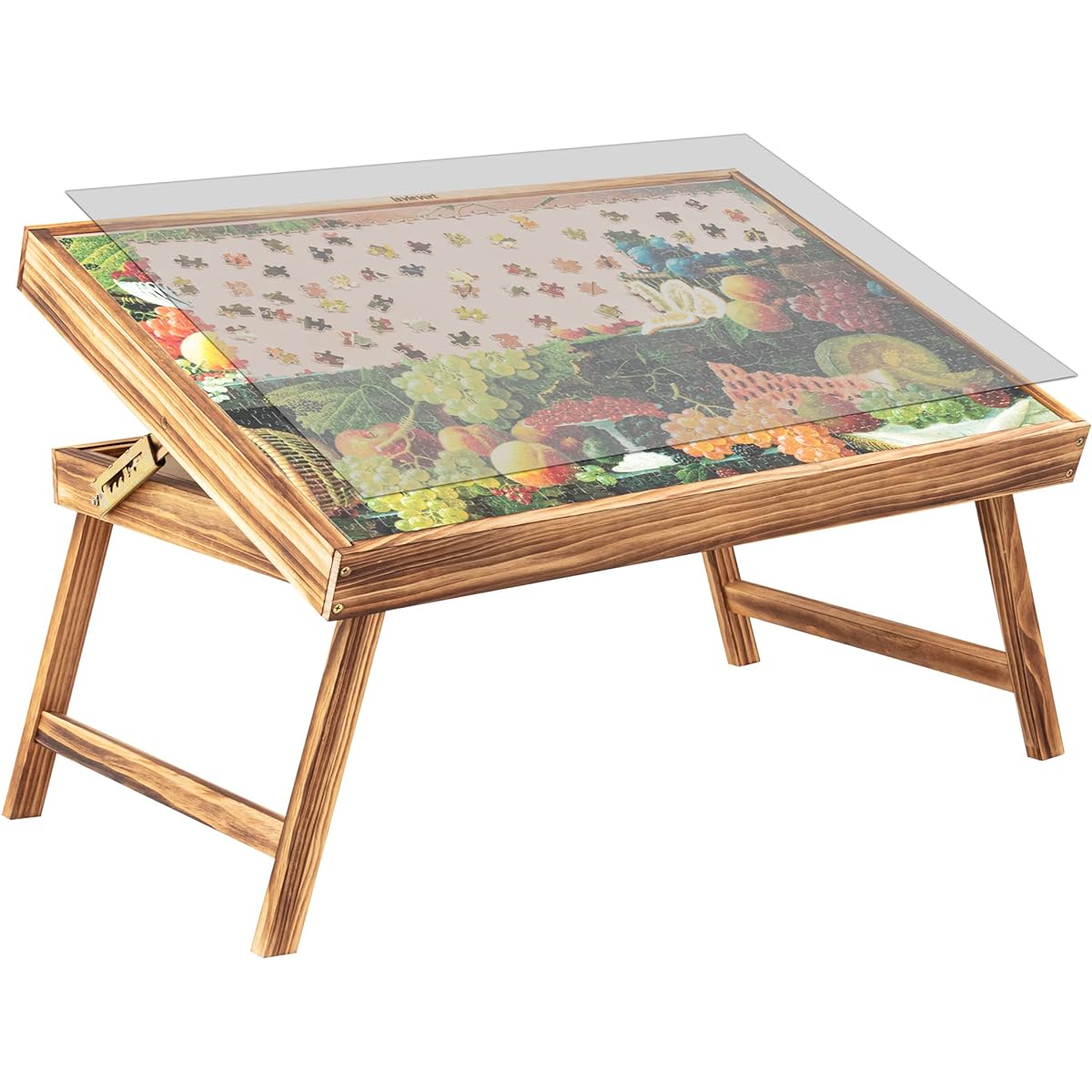Lavievert Wooden Jigsaw Puzzle Table Puzzle Board Large Portable Folding Tilting Table with 4 Sorting Trays for Puzzles up to 1,000 Pieces