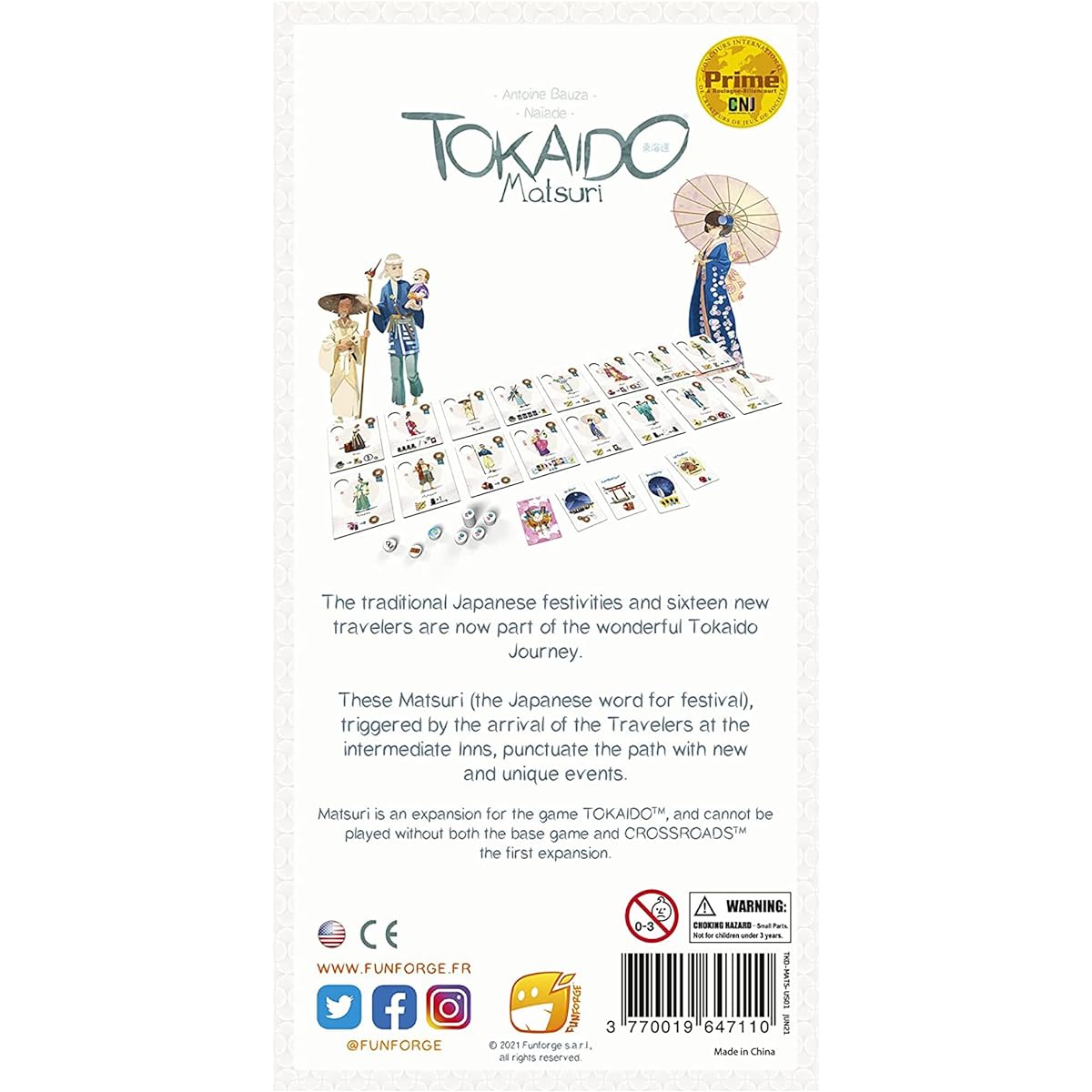 Funforge Tokaido Matsuri Board Game, Expansion Edition, Strategy Game, Adventure Game, Exploration Game, Ages 8+, 2-5 Players, Average Play Time 45 Minutes