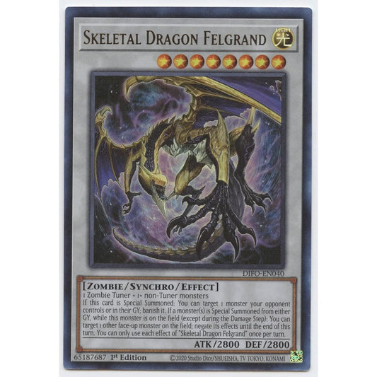 Skeletal Dragon Felgrand - DIFO-EN040 - Ultra Rare - 1st Edition