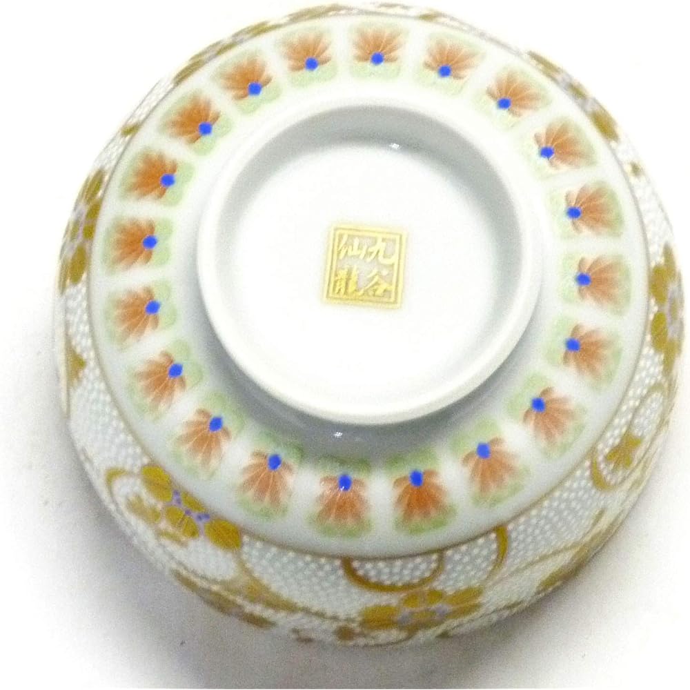 Kutani ware [teacup with lid] White iron wire (sticker version) single item