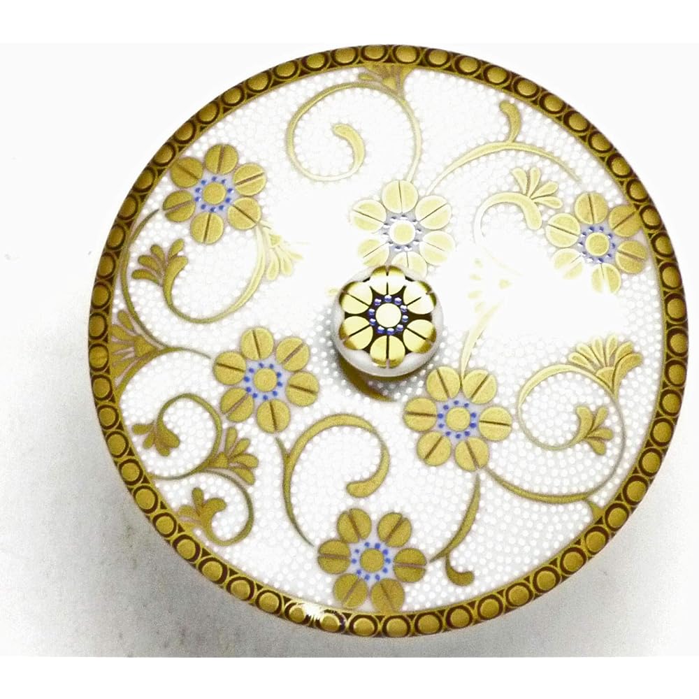 Kutani ware [teacup with lid] White iron wire (sticker version) single item