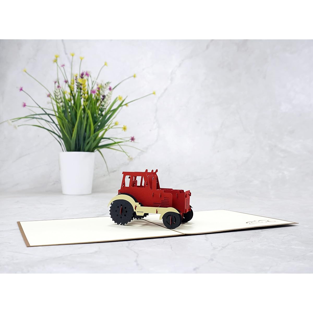 Rykamia Tractor Pop Up Card 4 x 7 Inch Blank Tractor Birthday Card 3D Card Tractor Birthday Card Retirement Tractor Birthday Card Graduation Any Occasion Father Son Birthday Card Birthday Card for Kids