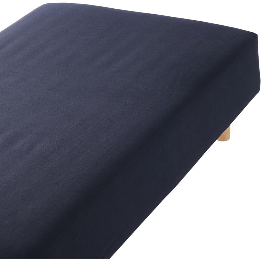 MUJI Cotton Flannel Fitted Sheet Light Gray Queen Size 160 x 200 x 18~28cm 83347178