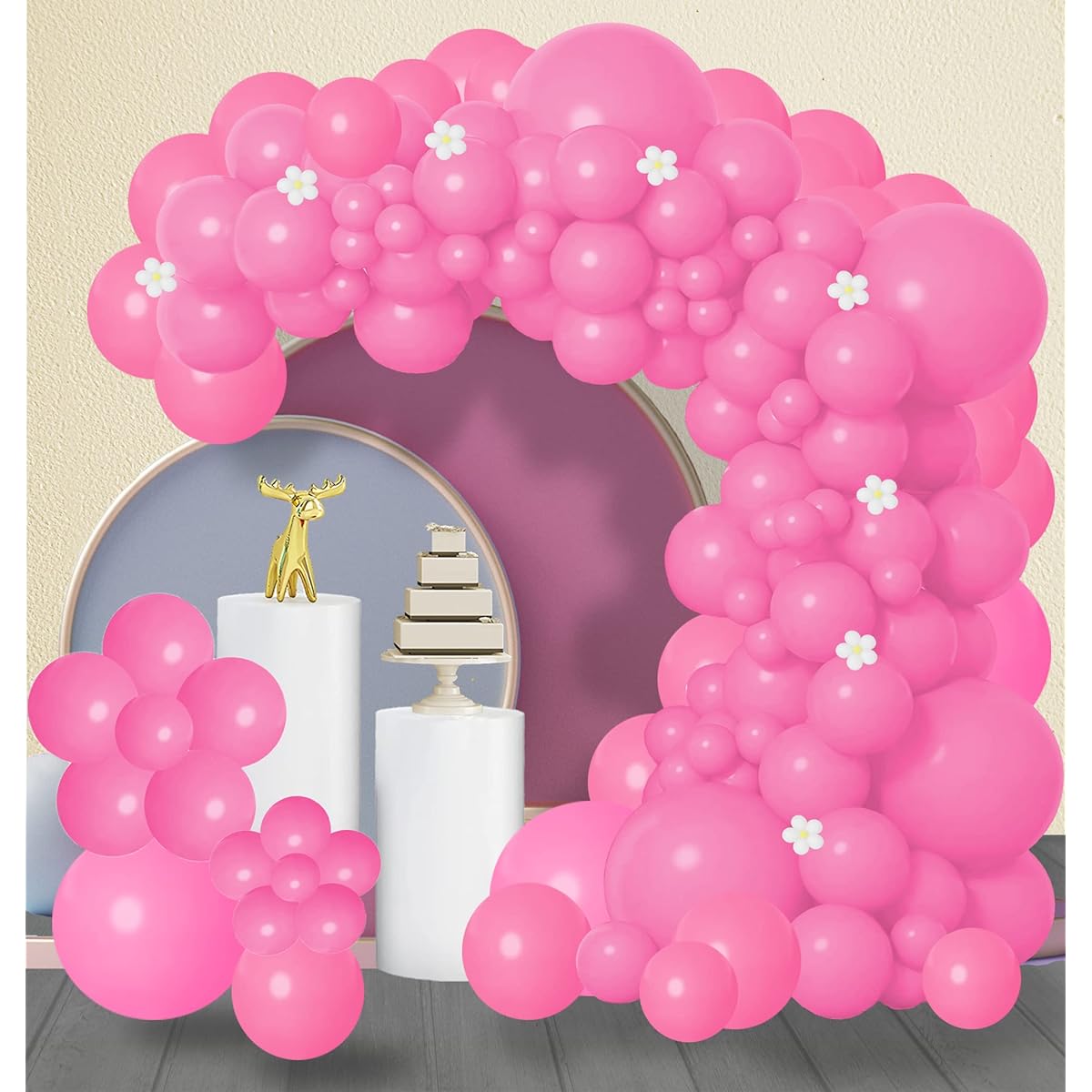 Pink Balloons 127pcs Light Pink Balloon Garland Kit 5 10 12 18inch Different Size Latex Balloons for Birthday Party/Graduation/Wedding/Baby Shower/Holiday Balloon Decoration
