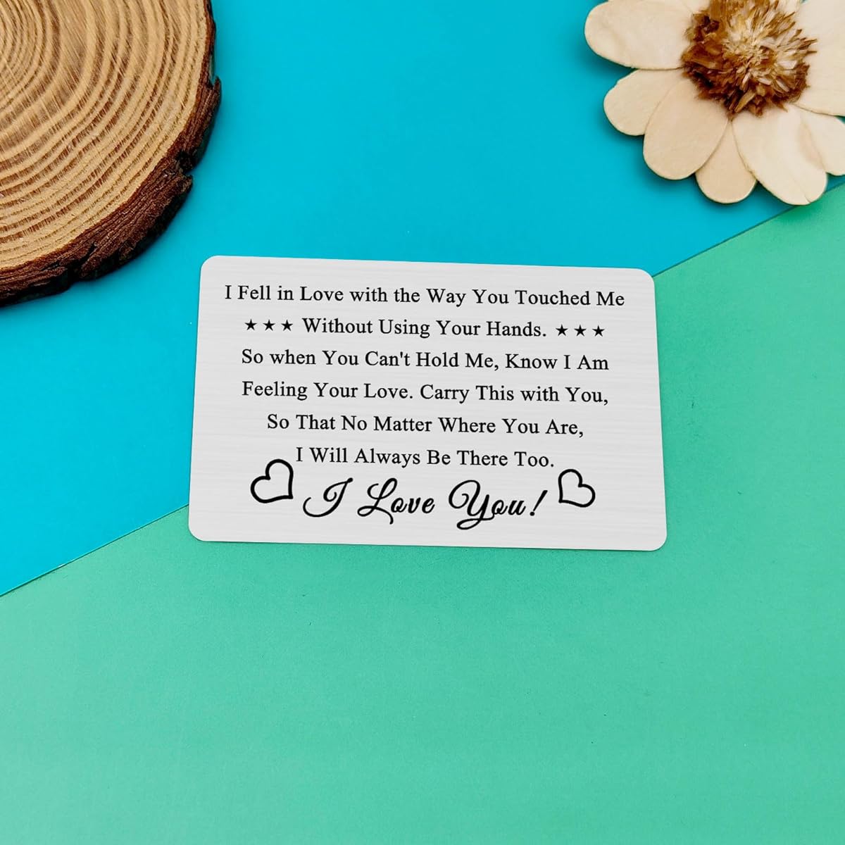Couple Gifts Boyfriend Girlfriend Anniversary Wallet Card Long Distance Relationship Gifts Husband Gifts Wife Gifts Valentine's Day Christmas Birthday Gifts Deployment Gifts Metal Wallet Card