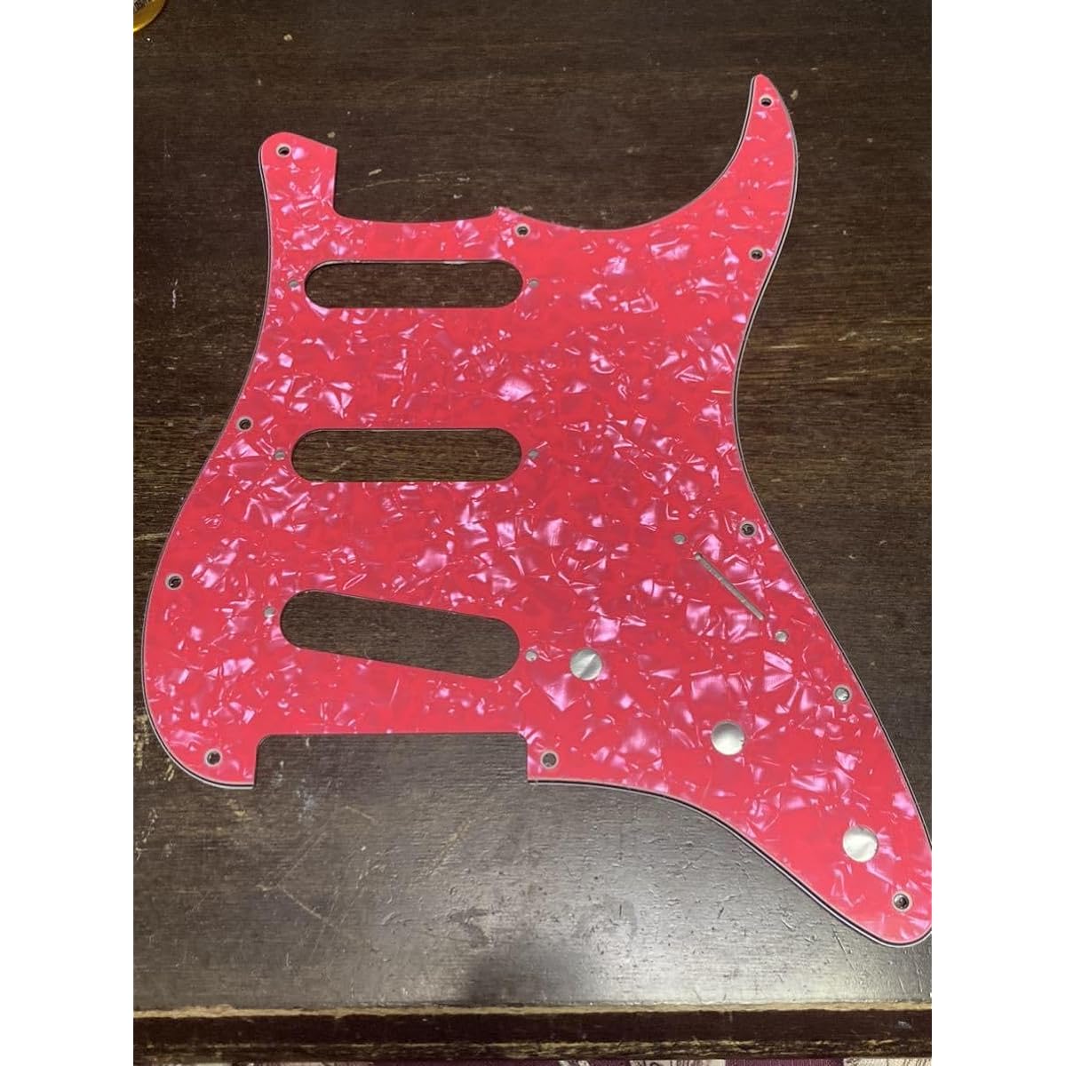 Electric Guitar Pickguard SSS 11 Hole Stratocaster Pink Pearl