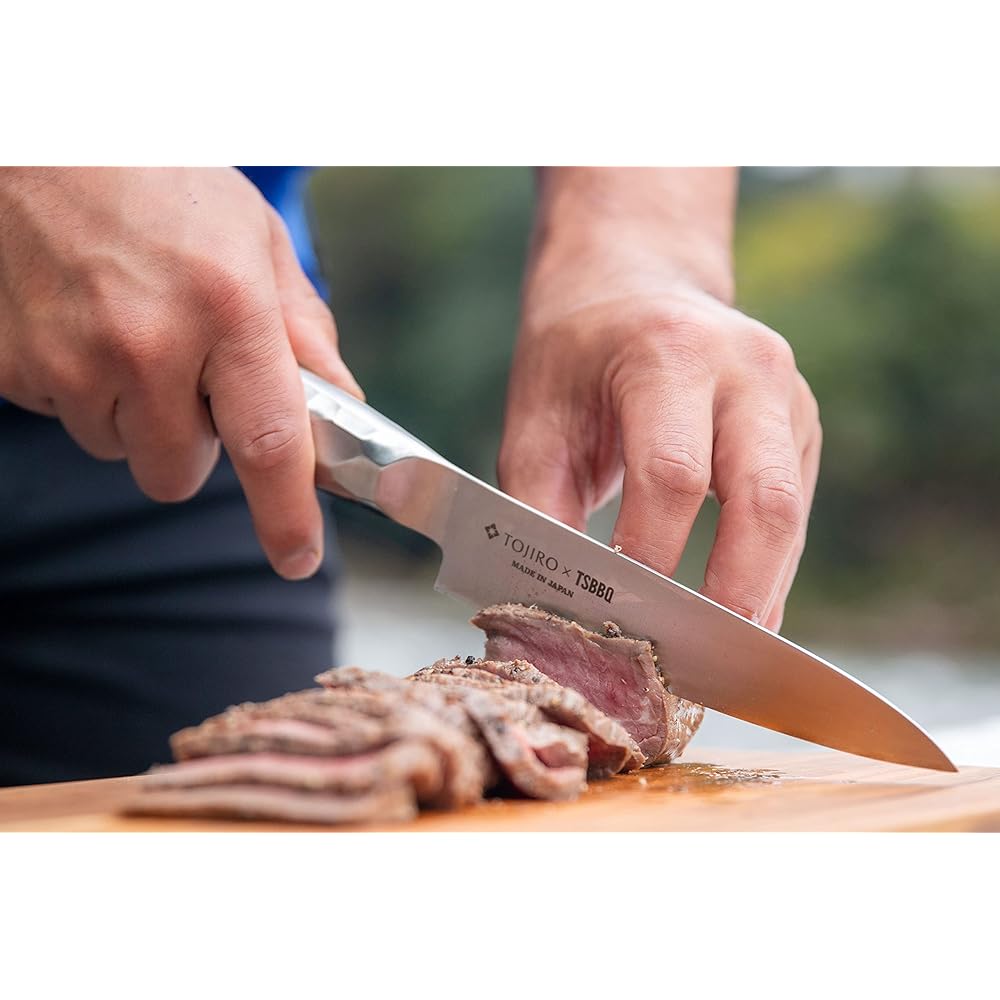 [Made in Tsubamesanjo] TOJIRO x TSBBQ Outdoor Knife All Stainless Steel (Utility [TSBBQ-018])
