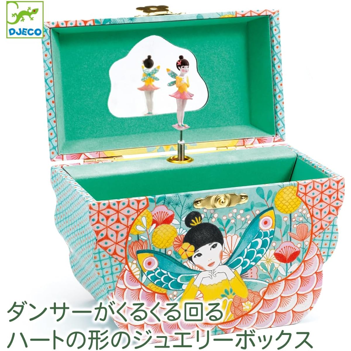 Music Box Girls Present Jewelry Box Toy Accessory Case 4 Years Birthday Christmas Children's Miscellaneous Goods [DJECO Flowery Melody] (DJ06081)