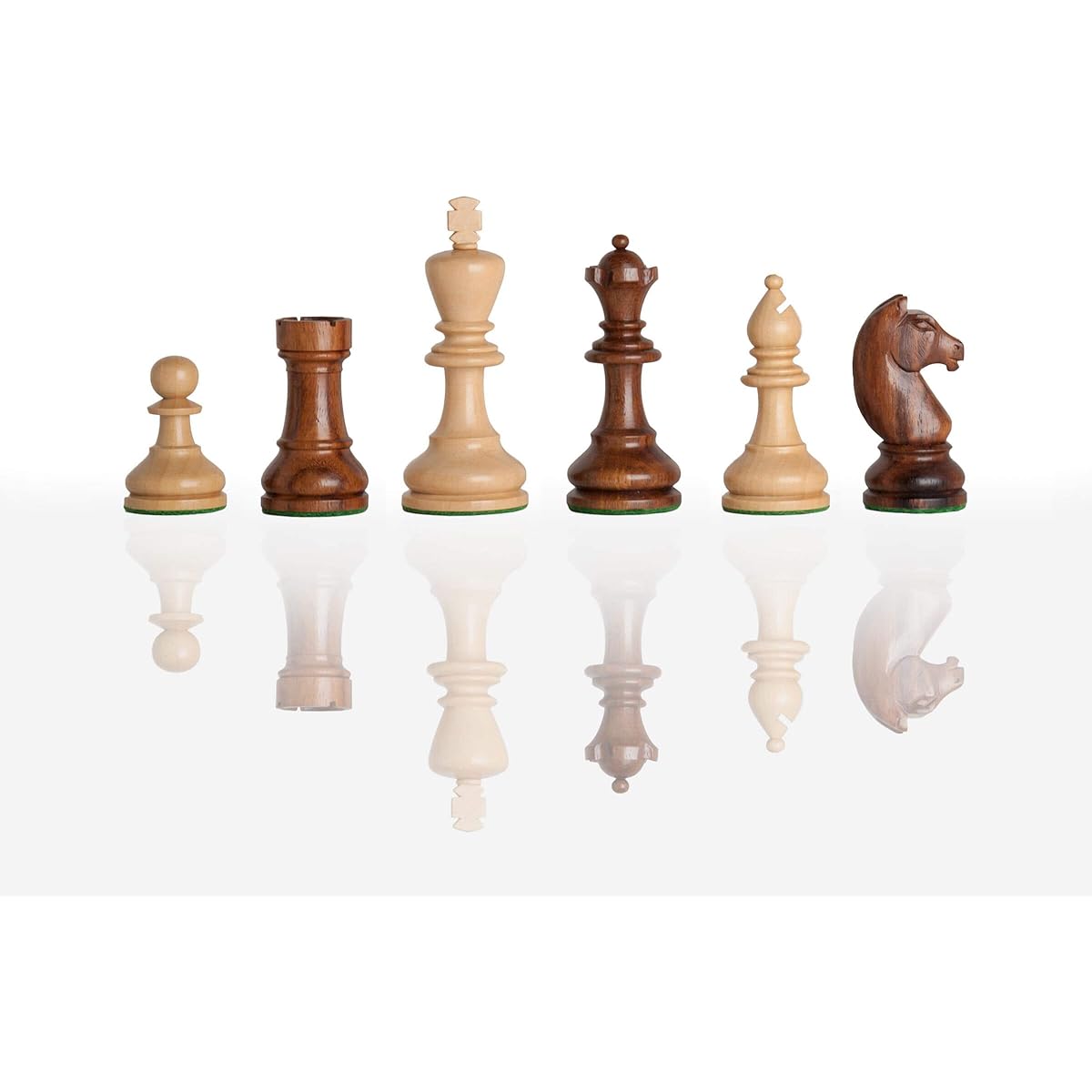 The House of Staunton - Modern Chess Set - Pieces Only - 3.75" King - Golden Rosewood