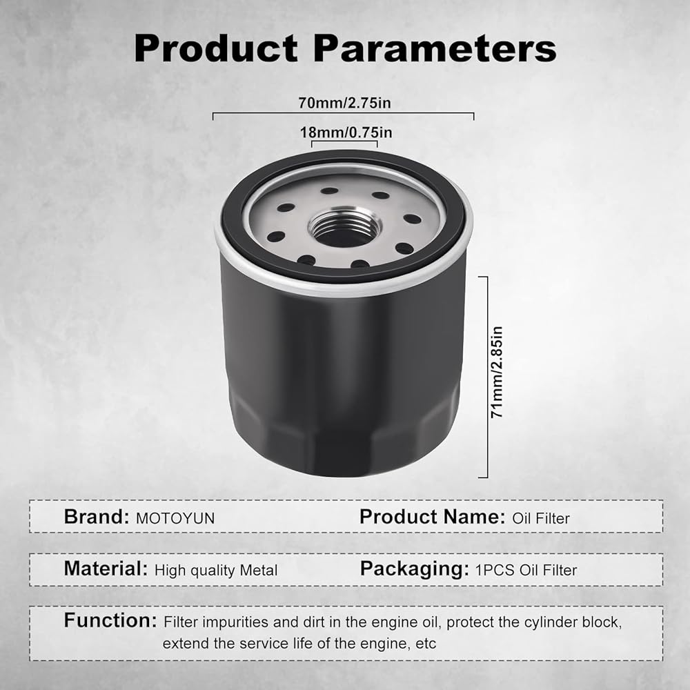 MOTOYUN Oil Filter 49065-2057 49065-2062 Compatible with Kawasaki KAF400 Mule 600 400 2005-2016 KAF620 Mule 4010 4x4 SE 617 2016-2017