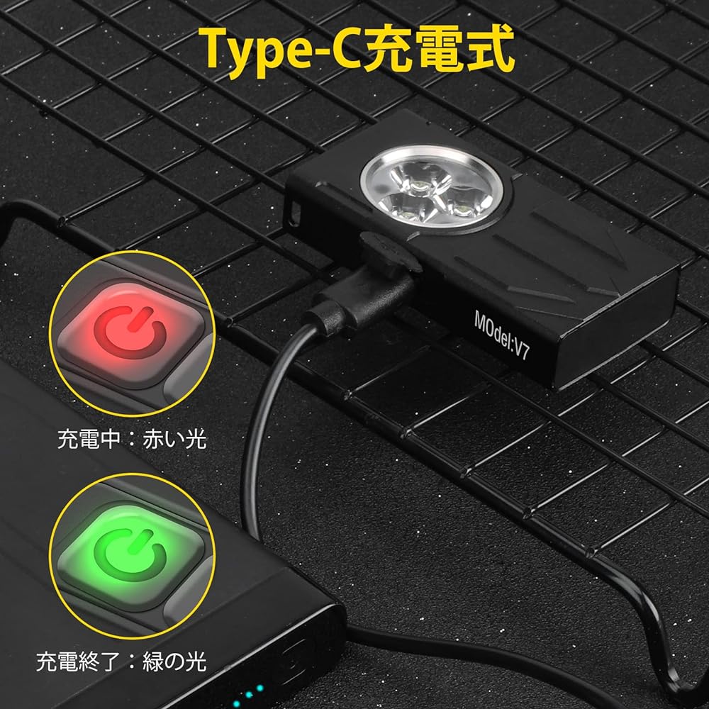 DAI NING Flashlight, Rechargeable LED, Powerful, Small, 1100 Lumens, High Brightness, Handy Light, Magnetic Attraction Function, Flashlight, Keychain, 10 Modes, 4 Colors, Mini Flashlight, Key Light, Light, White, UV, Red, Blue, Light, Pocket Light, Water