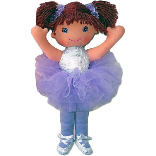 Anico Play Doll for Kids, Ballerina with Pigtails, 18" Tall, Lavender