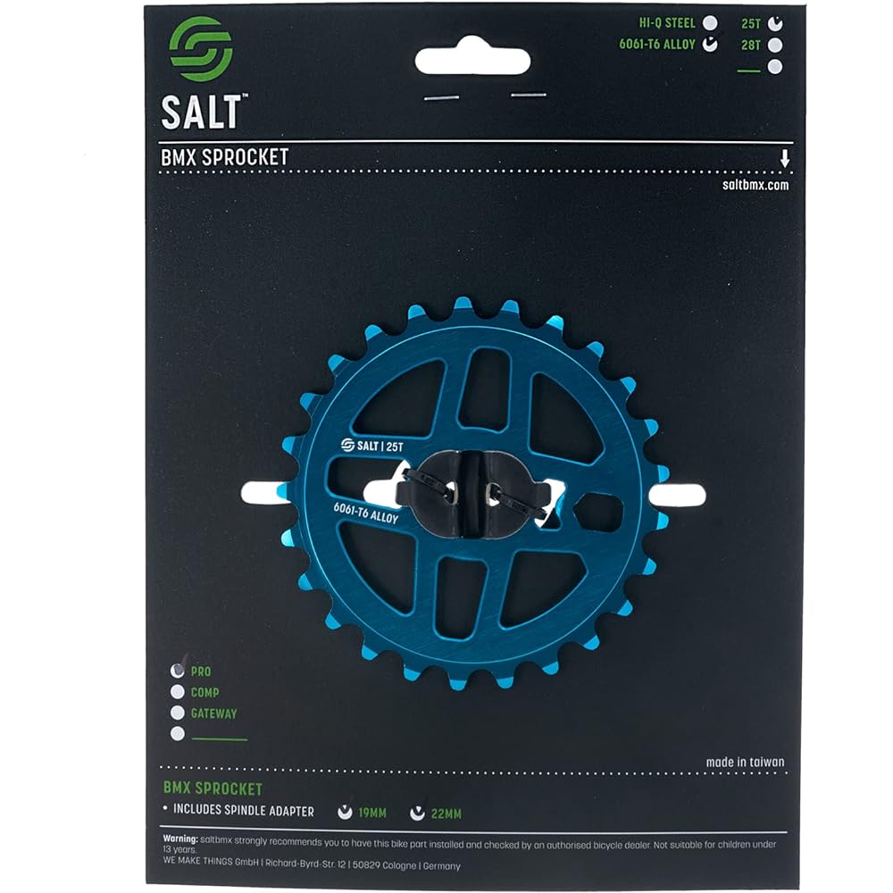 Salt Bicycle BMX Chainring PRO Sprocket 25T Blue