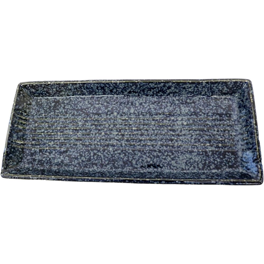 [Commercial Set] Mino Ware Japanese Cafe Series Saury Square Plate Shin Awayuki Set of 10