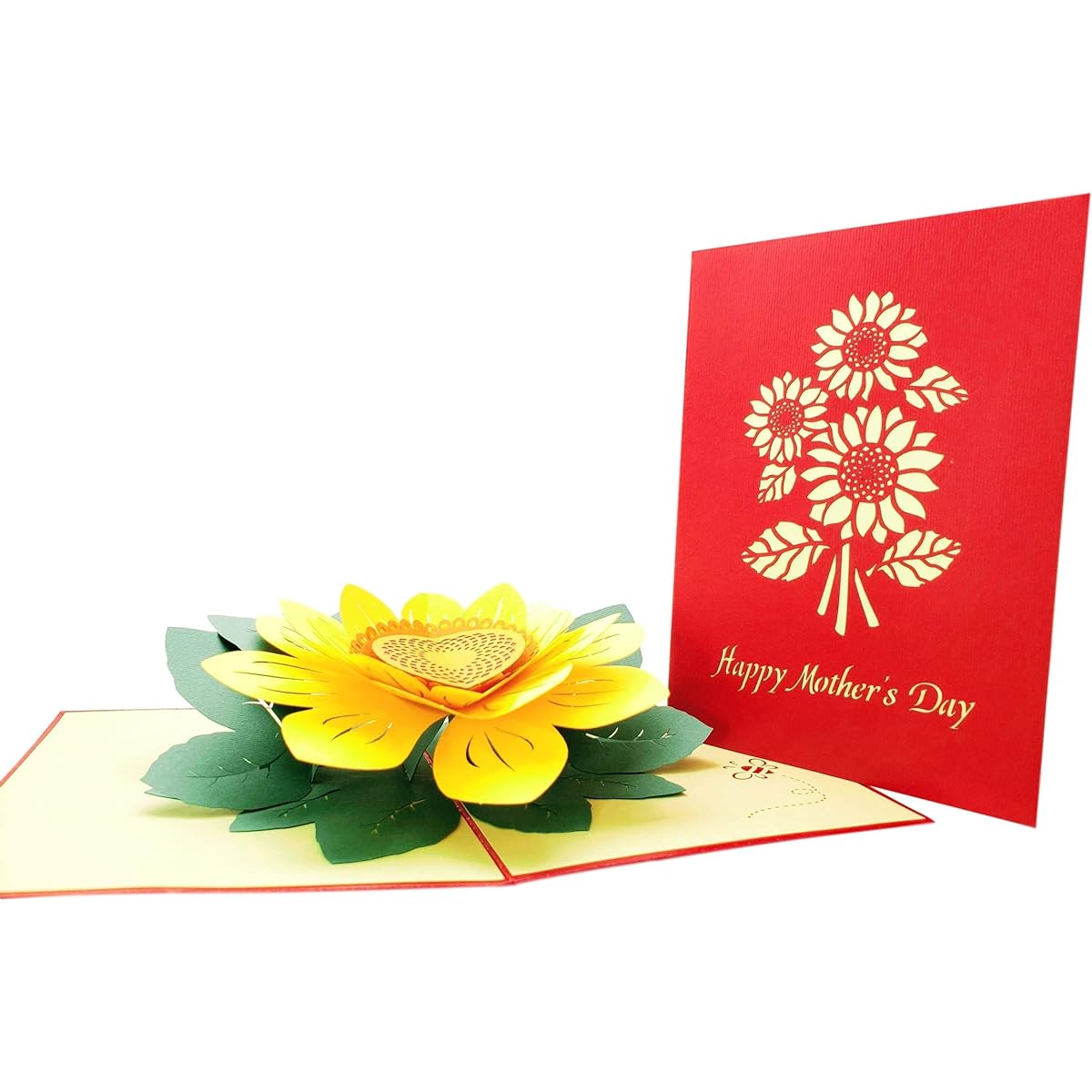 iGifts And Cards Unique Sunflower Happy Mother's Day 3D Pop Up Greeting Card - Elegant, Floral, Bright, Cheerful, Warm, Thoughtful, Blessing