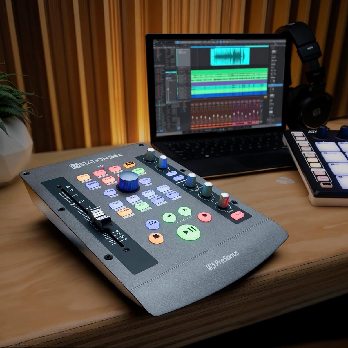 PreSonus ioStation 24c USB-C 2x2 Audio Interface Production DAW Controller with Software Bundle for Recording/Podcasting/Music Creation