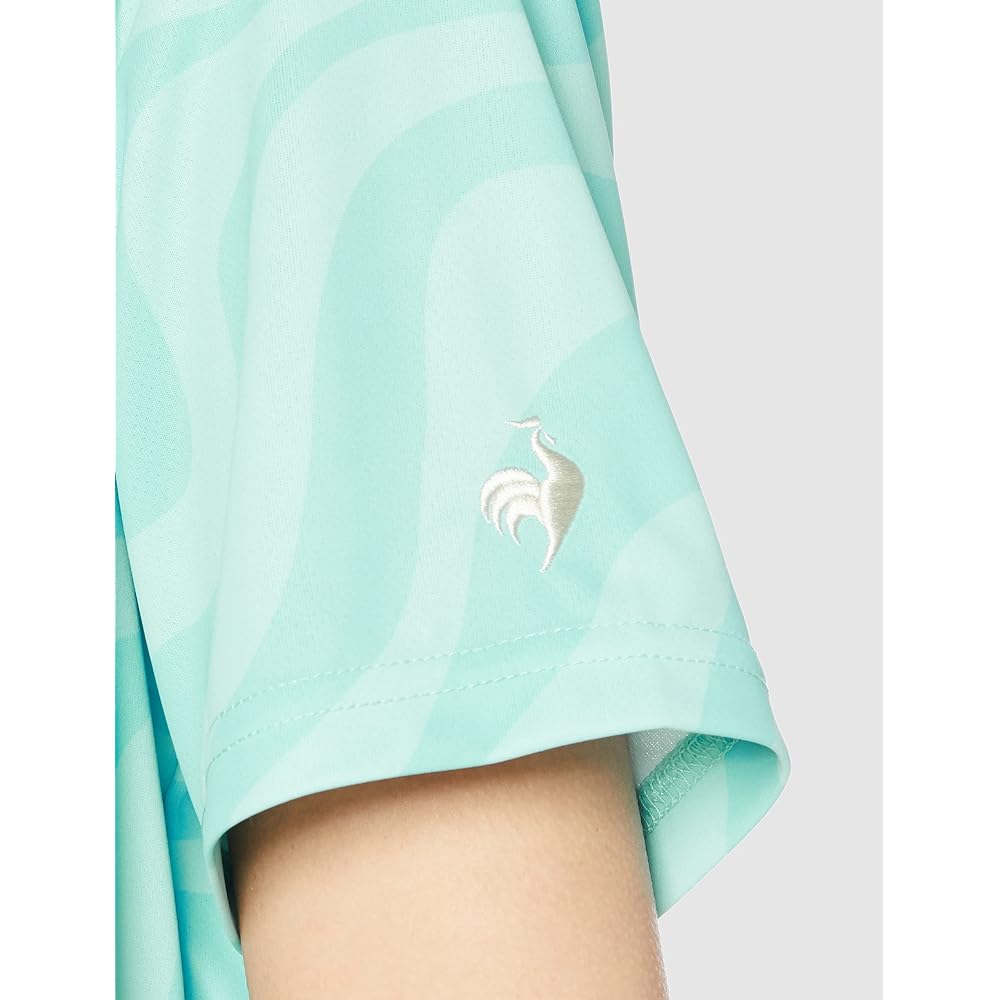[Le Coq Sportif] Short Sleeve T-Shirt, Pattern, Running, Jogging, Gym, Sweat Absorbent, Quick Drying, UV CUT (UPF50+), Thermal Cooling, Women's
