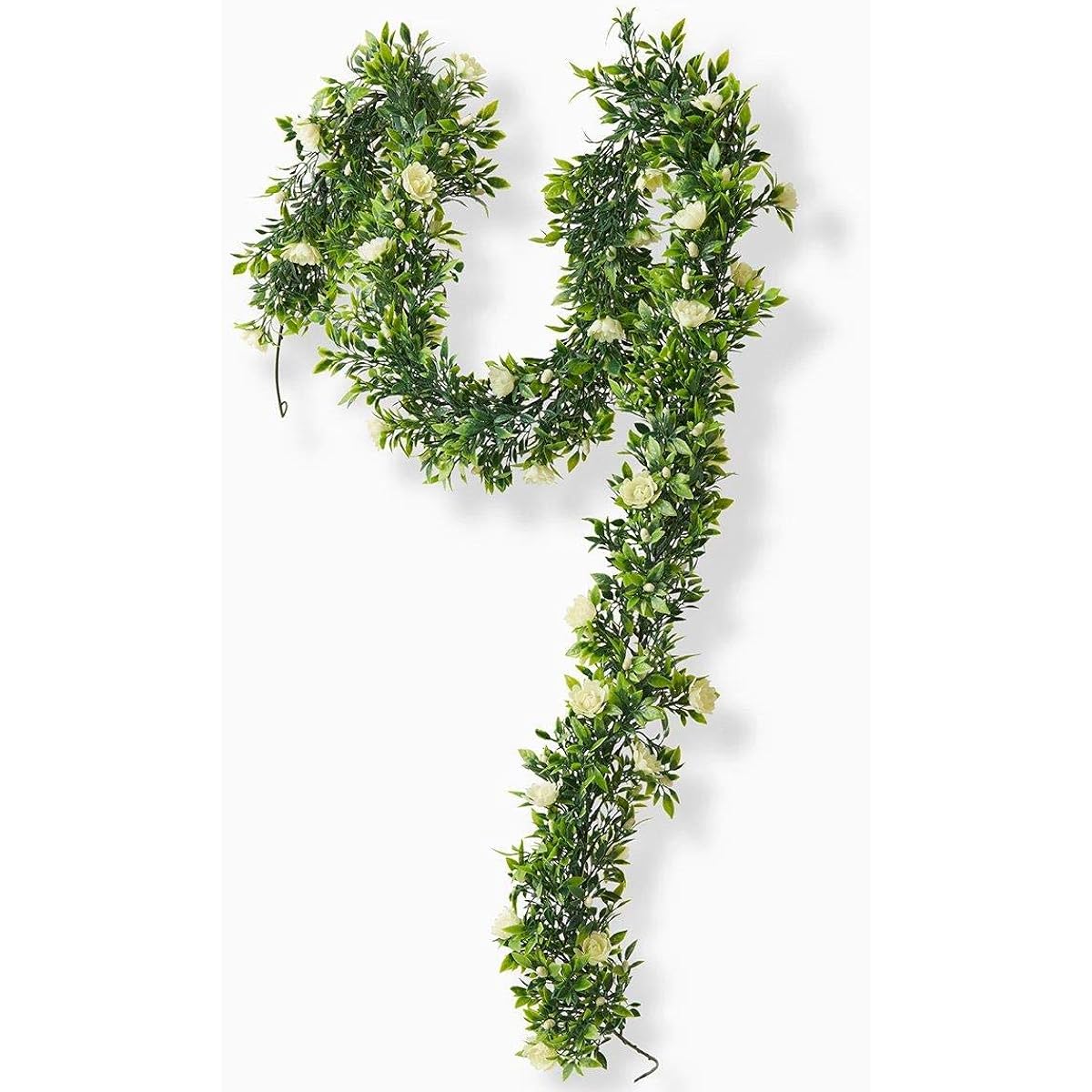 Serene Spaces Living Gardenia Christmas Garland, 5.5' Long