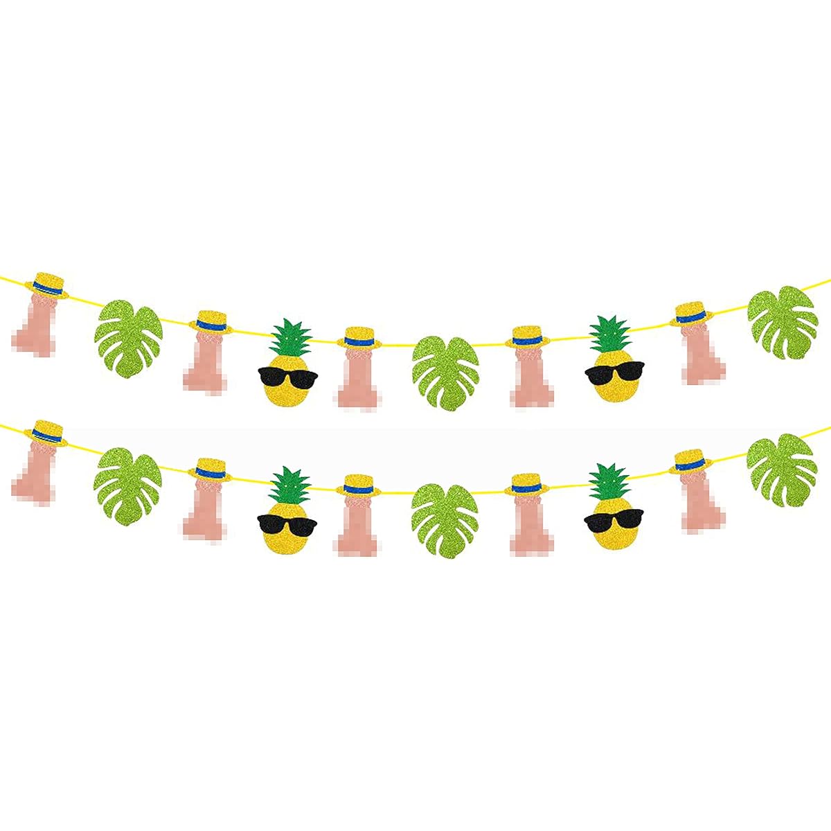 Rose Gold Tropical Bachelorette Party Banner,Tropical Palm Leaves Pineapple Banner for Beach Bachelorette Party,Hawaiian Luau Summer Tropical Bach Party Decorations Supplies