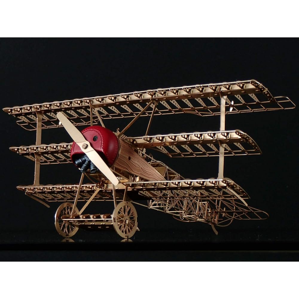 Aero Base A001 Micro Museum Series 1/48 Fokker Dr.1 Red Baron WW1 Fighter Brass Etched Metal Model