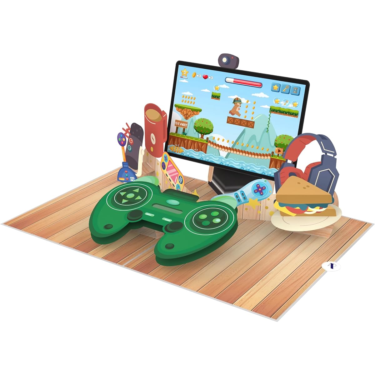 Rykamia Gaming Pop Up Cards, Formal Geek Birthday Cards for Siblings, Video Game Greeting Cards, Birthday Cards for Teen Boys, Video Game Birthday Cards, Birthday Cards for Boys, Gamer Birthday Cards