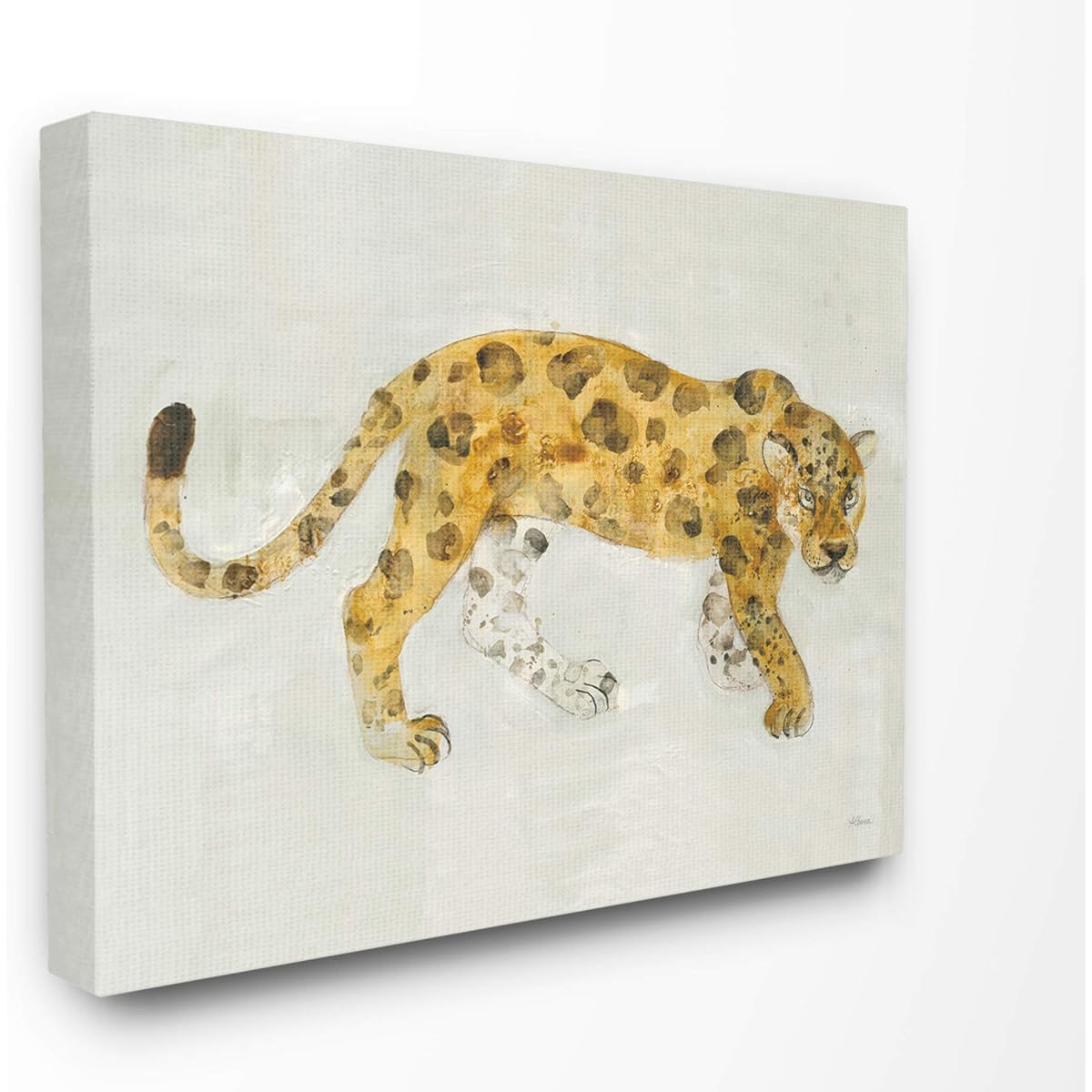 Stupell Industries Hibiscus large cat animal watercolor 24x30 aap-500_cn_24x30