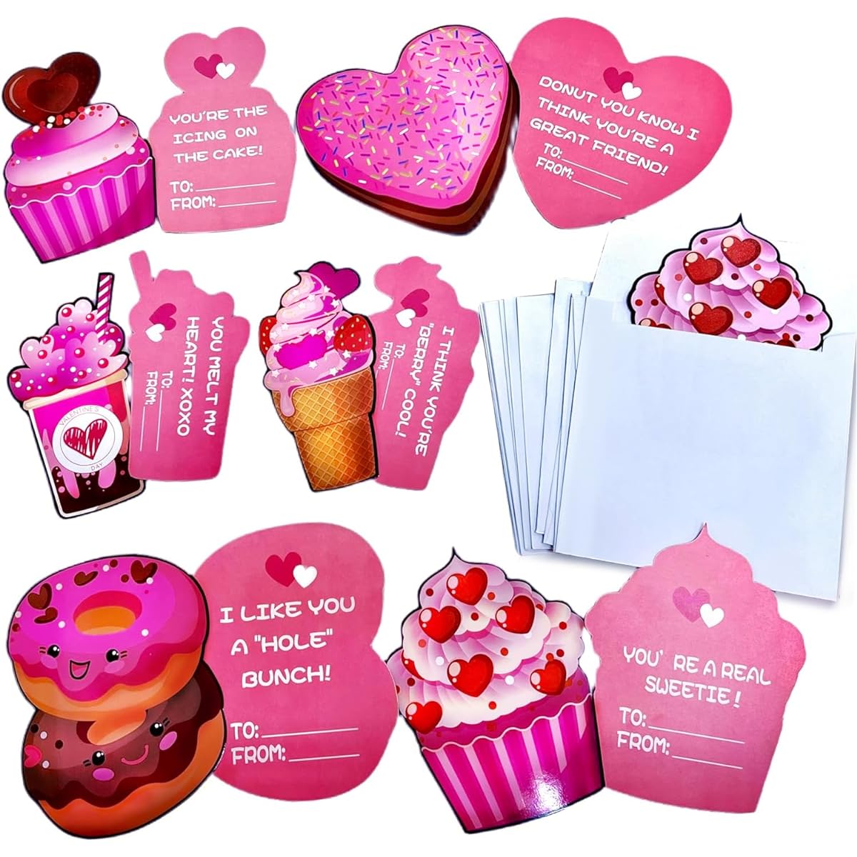 GiftExpress 28 Pack Valentine's Day Cards with Envelopes (Valentine)