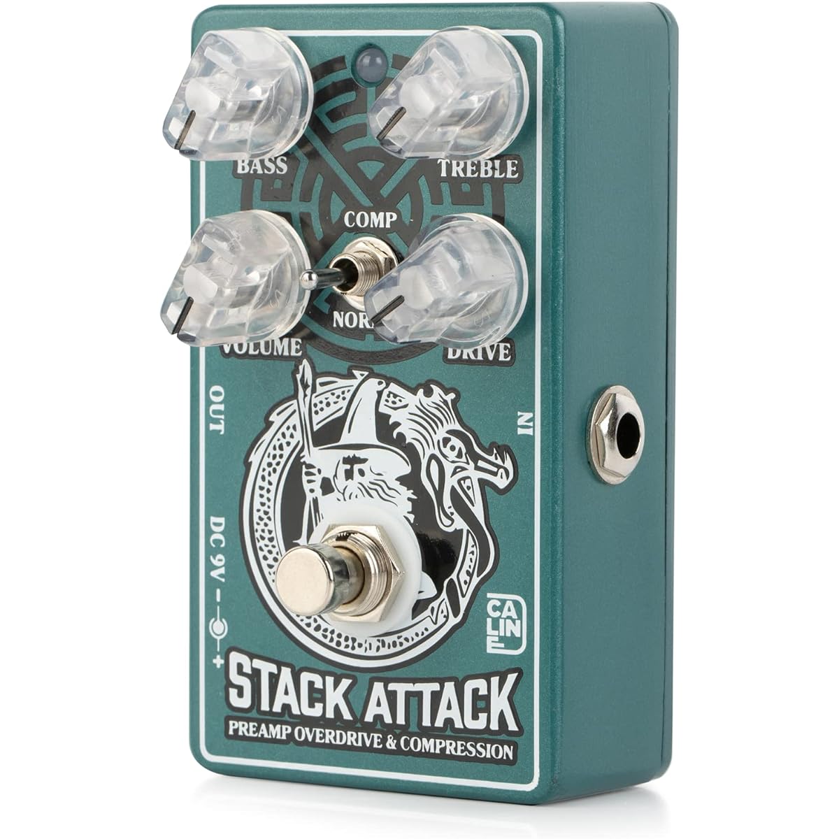 Caline CP-509 Stack Attack Preamp Overdrive & Compressor Pedal True Bypass Aluminum Alloy Casing