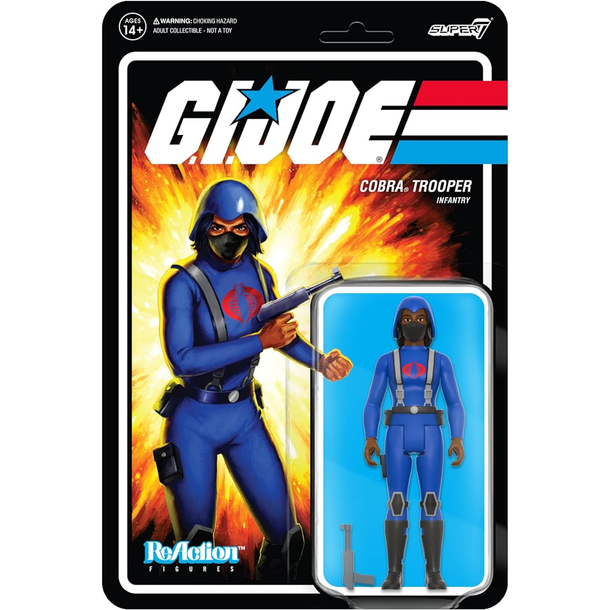 G.I. Joe Reaction Wave 4 - Cobra Female Trooper Medium Black Hair (Dark Brown)