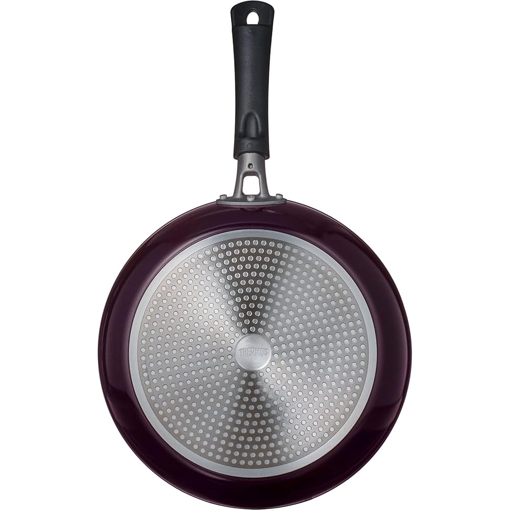 Thermos Frying Pan 28cm Plasma Super Hard Coat IH Compatible Black KFC-028 BK