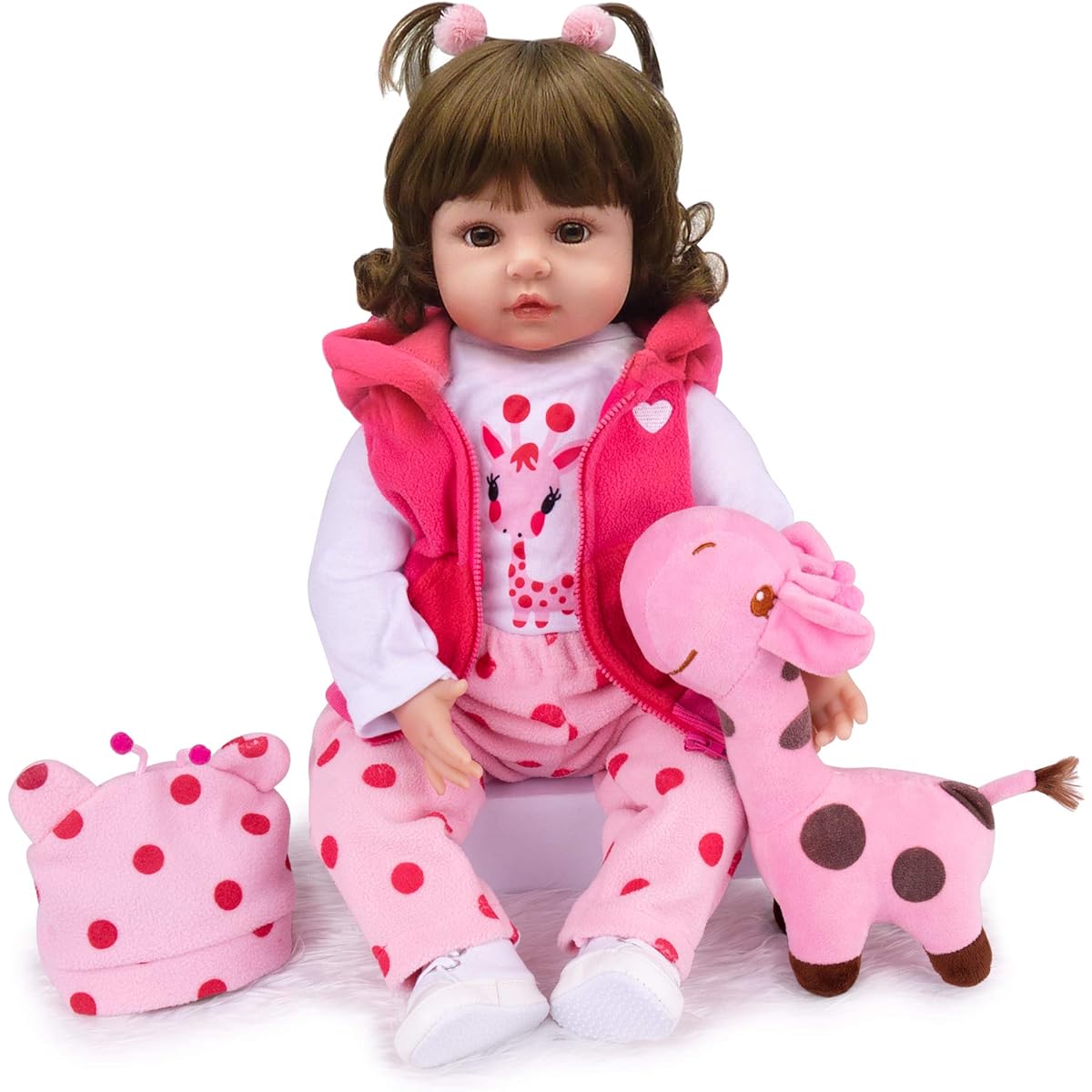 CHAREX Reborn Baby Doll Toddler - Realisitc Reborn Doll 18 Inch Doll Weighted Lifelike Soft Silicone Body Gift Set Ages 3+