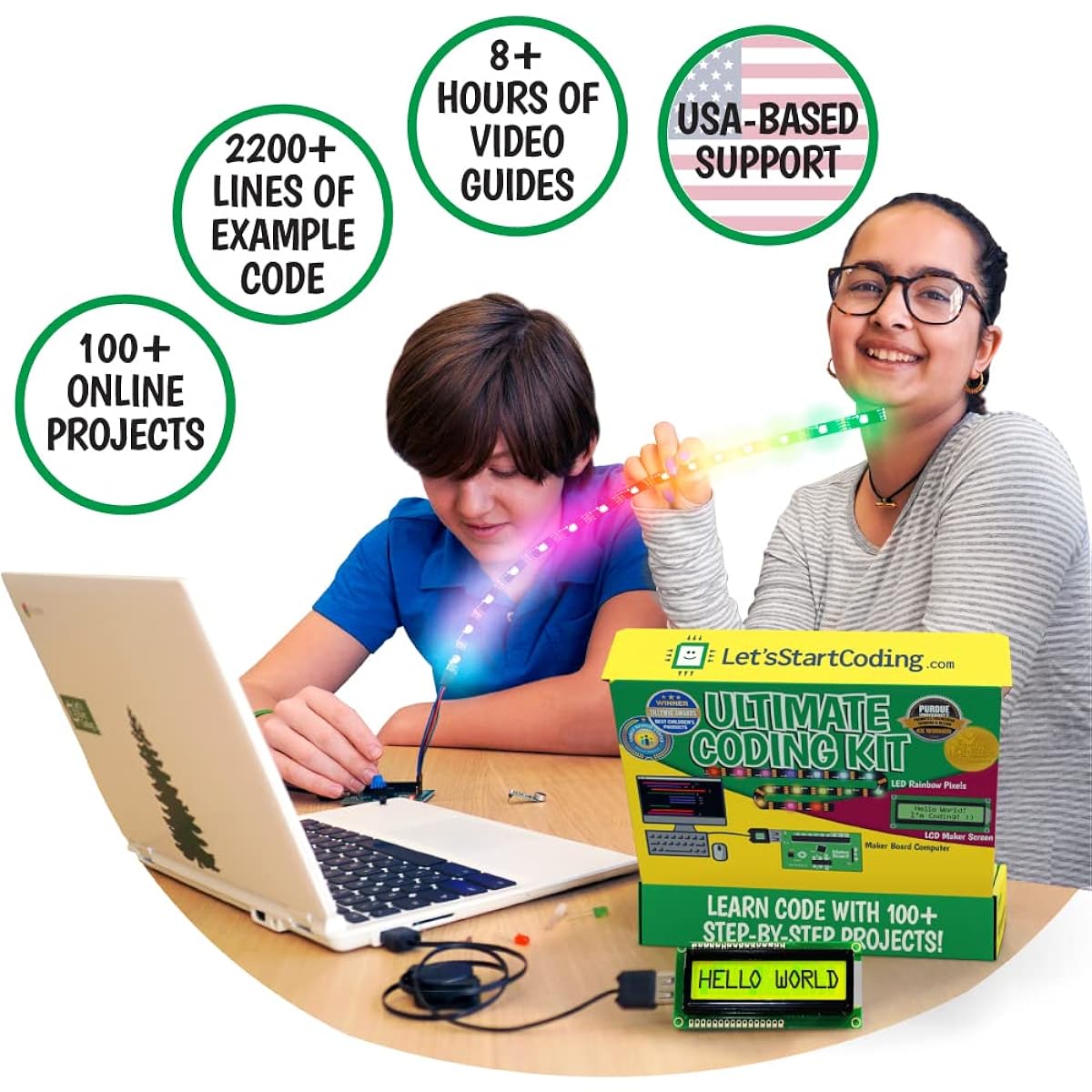 Ultimate Coding Kit for Kids Ages 8-15 | 100+ Free Code & STEM Projects | Girls & Boys Learn STEM Hands-On | Great Gift