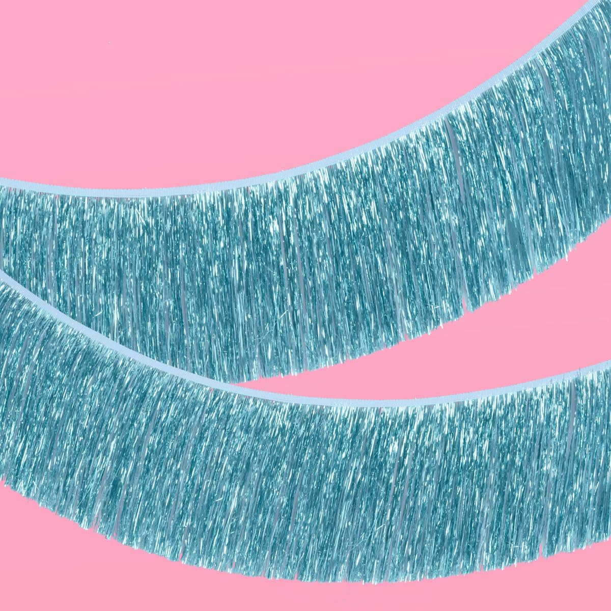 xo Fetti Blue Fringe Banner - 5ft | Bachelorette Party Decorations Birthday Party Decorations Baby Shower Supplies Photo Booth Banner Backdrop
