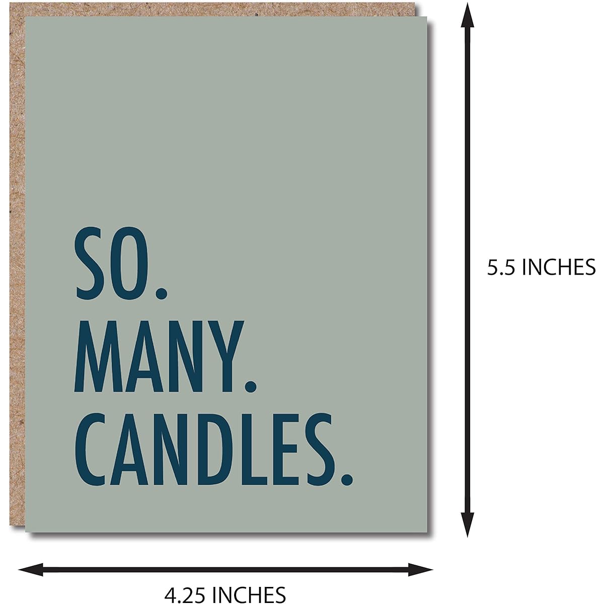 Funny Birthday Cards for Men and Women Happy Birthday Card Single 4.25 X 5.5 Inch with Envelope Blank Inside Lots of Candles