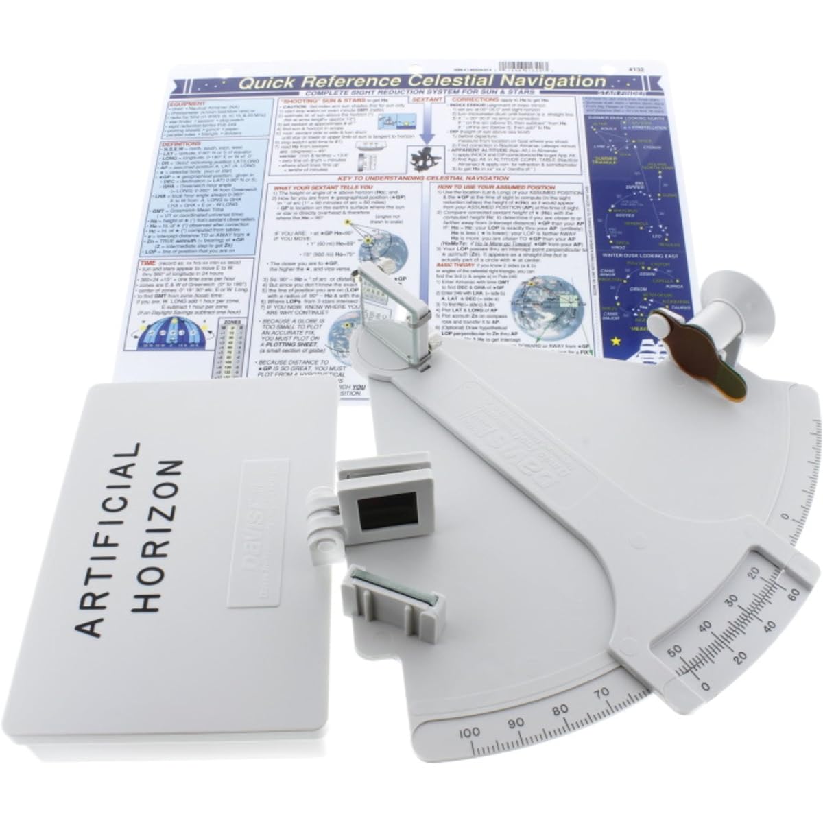 Davis Sextant Mark 3 Celestial Navigation 132 Davis Artificial Horizon 144 Bundle (3 Items)