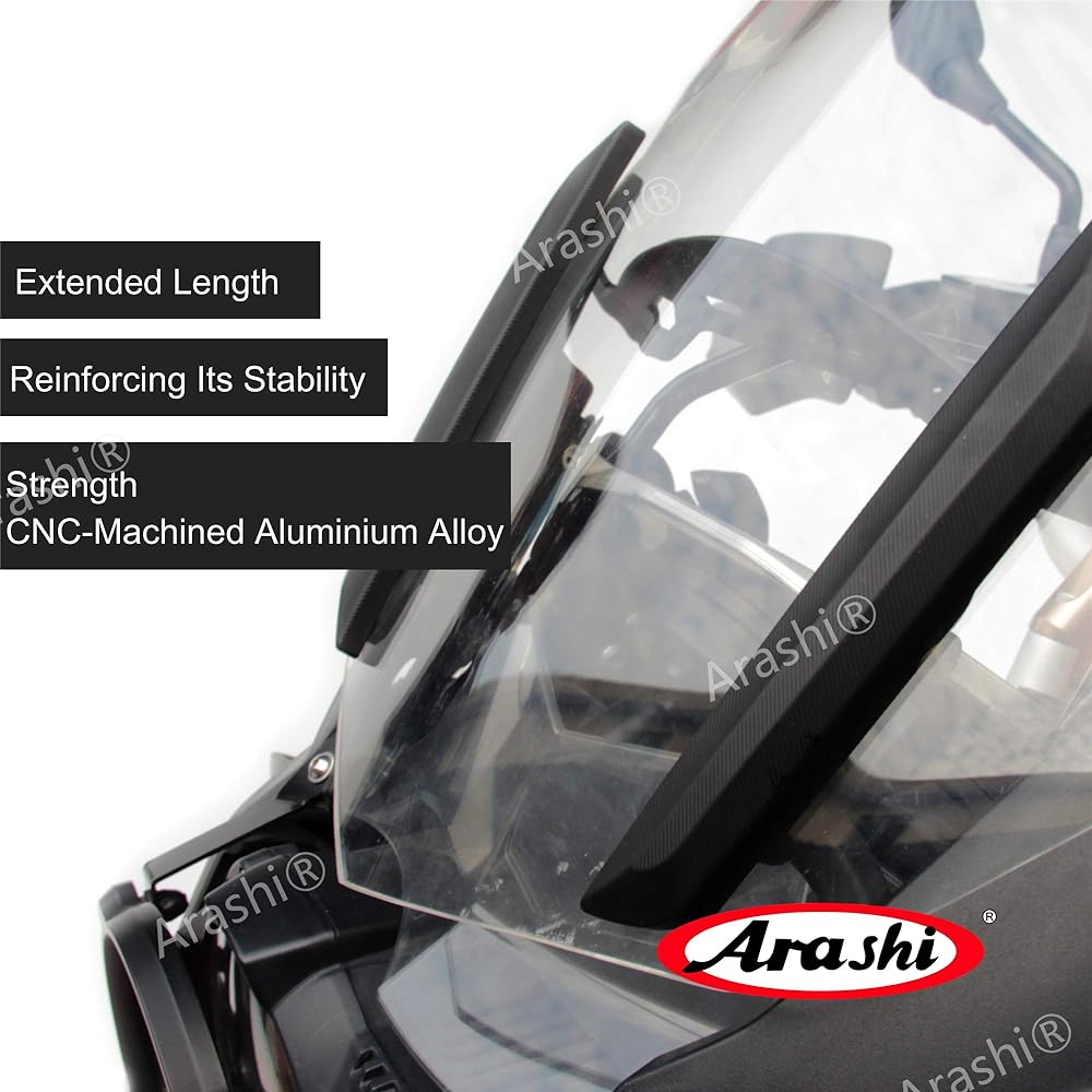 Arashi Adjustable Windshield Bracket Windshield Holder Fits BMW R1200GS 2013-2018 Motorcycle Accessories R 1200 GS 1200 GS1200 Black 2014 2015 2016 2017