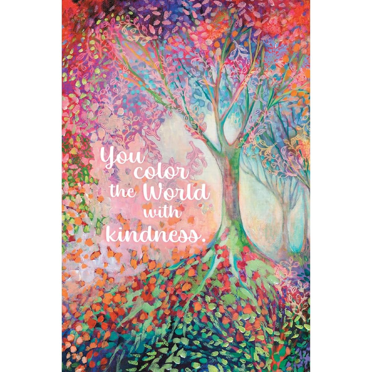 Tree-Free Greetings 12 Pack All Occasion Note Cards Eco Friendly Made in the USA 100% Recycled Paper ECOnotes, 4" x 6", Colorful Kindness (FS61520)