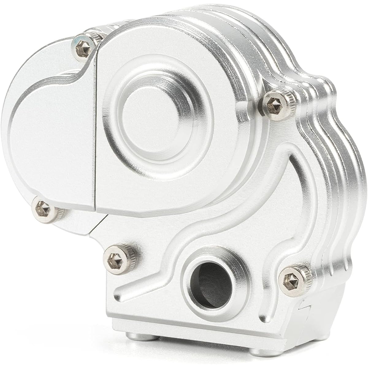 RC Car Gearbox for Axial RC Crawler 1/18 UTB18 Capra Unlimited Trail Buggy RTR Upgrade Parts Transmission Case (Silver Gearbox)