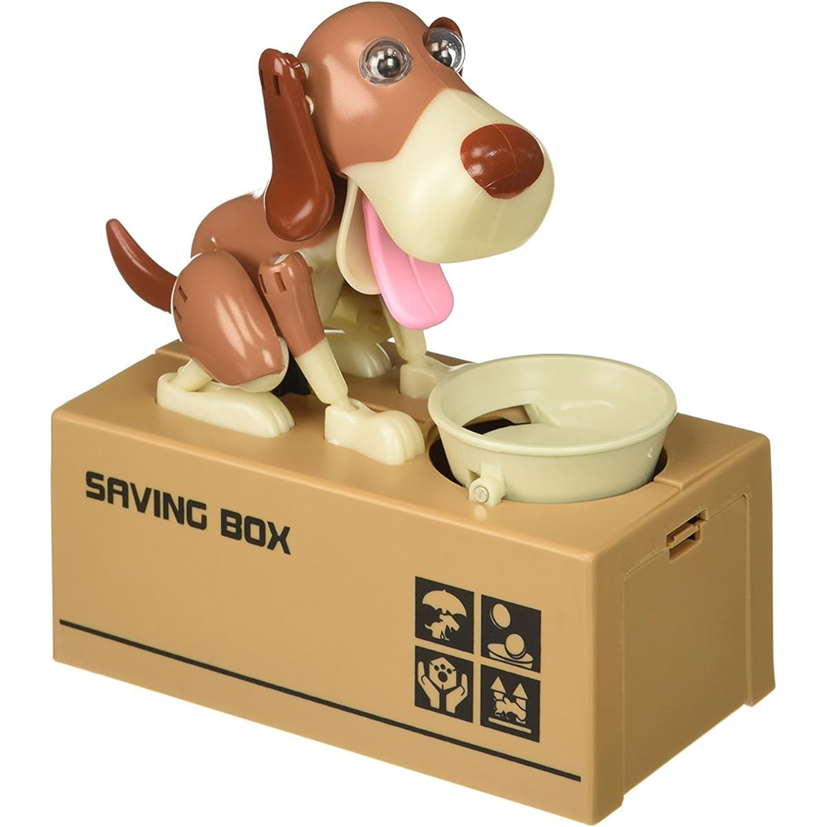 My Dog Piggy Bank - Robot Coin Munching Toy Money Box - Yellow