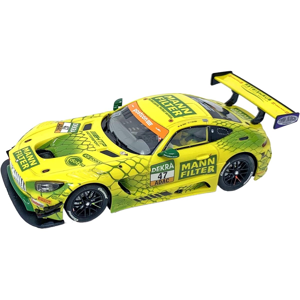Carrera 30910 Mercedes AMG GT3 Mann Filter Team Hip No. 47 1:32 Scale Digital Slot Car Race Vehicle for Carrera Digital Slot Car Race Track