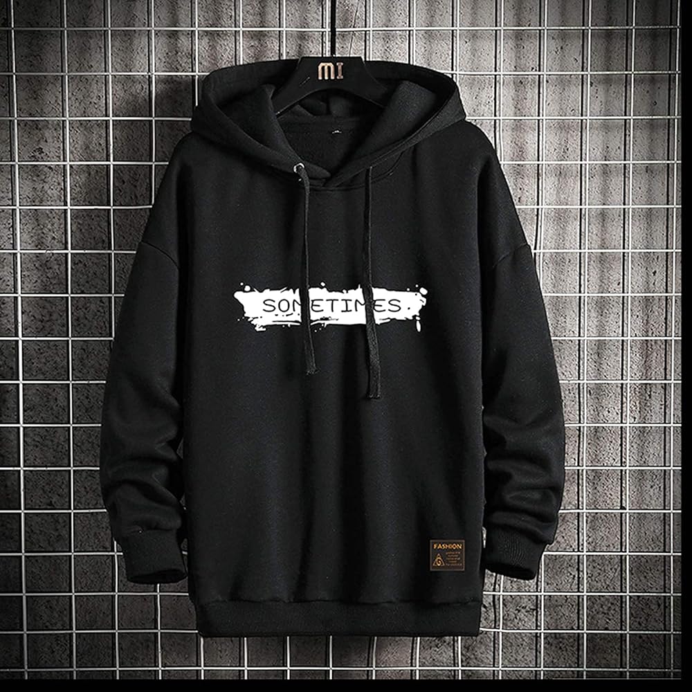 [KISETSUKI] Men's Parka, Long Sleeve, Hooded, Brushed Lining, Loose, Autumn Clothes, Winter Clothes, Pullover Sweatshirt, Streetwear, Women's Hoodie, Large Size