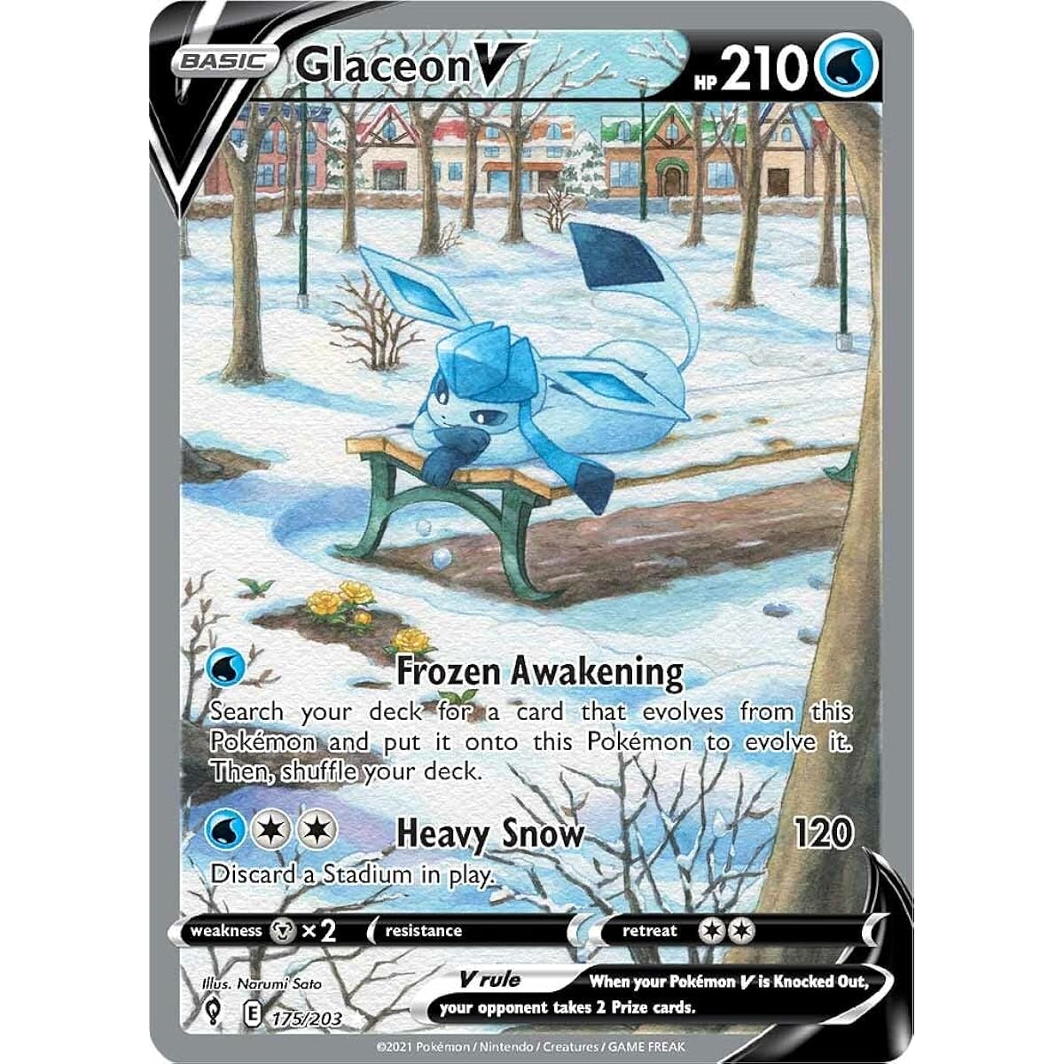 Glaceon V – 175/203 – Ultra Rare (Full Art) – Sword & Shield – Evolving Skies