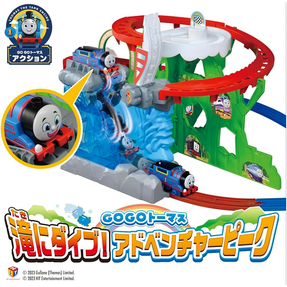 Takara Tomy Plarail Thomas GOGO Thomas Dive into the Waterfall! Adventure Peak Train Toy Ages 3+