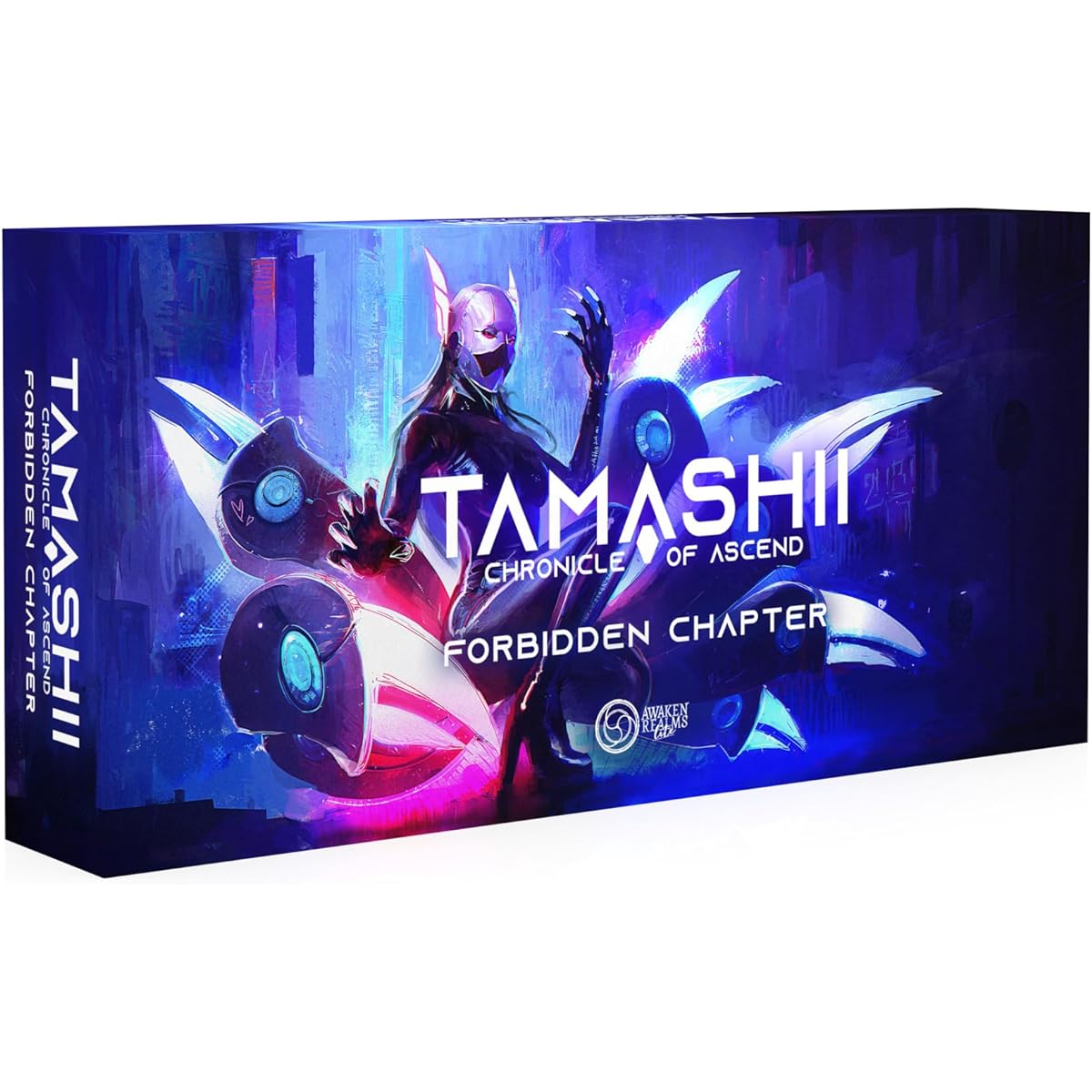 Tamashii: Chronicles of Ascension Forbidden Chapter Expansion - Unlock the secrets of the Forbidden Realm Sci-Fi Strategy Game Ages 14+ 1-4 Players Play Time 45-90 Minutes Made by Awaken Realms