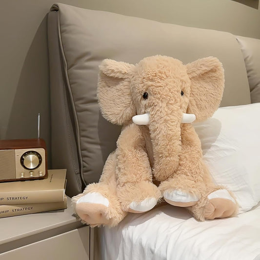 UBABER 20" Large Elephant Plush Toy, Clever Elephant Stuffed Animal Pillow for Kids, Best Elephant Gifts for Women, Soft Elephant Room Decor(Yellow)
